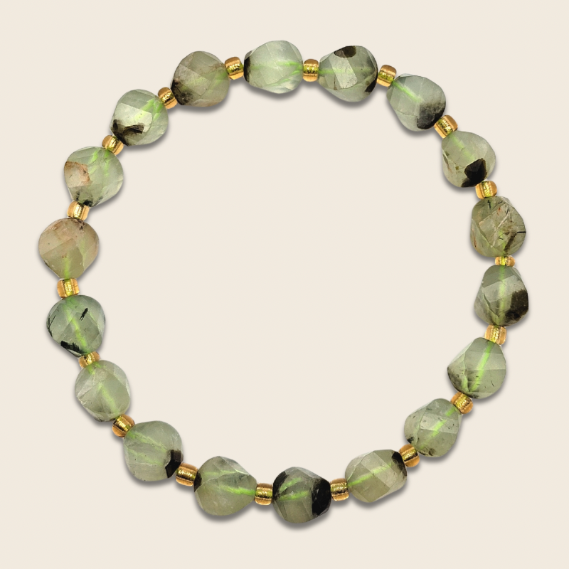 Prehnite S Shape Bracelet